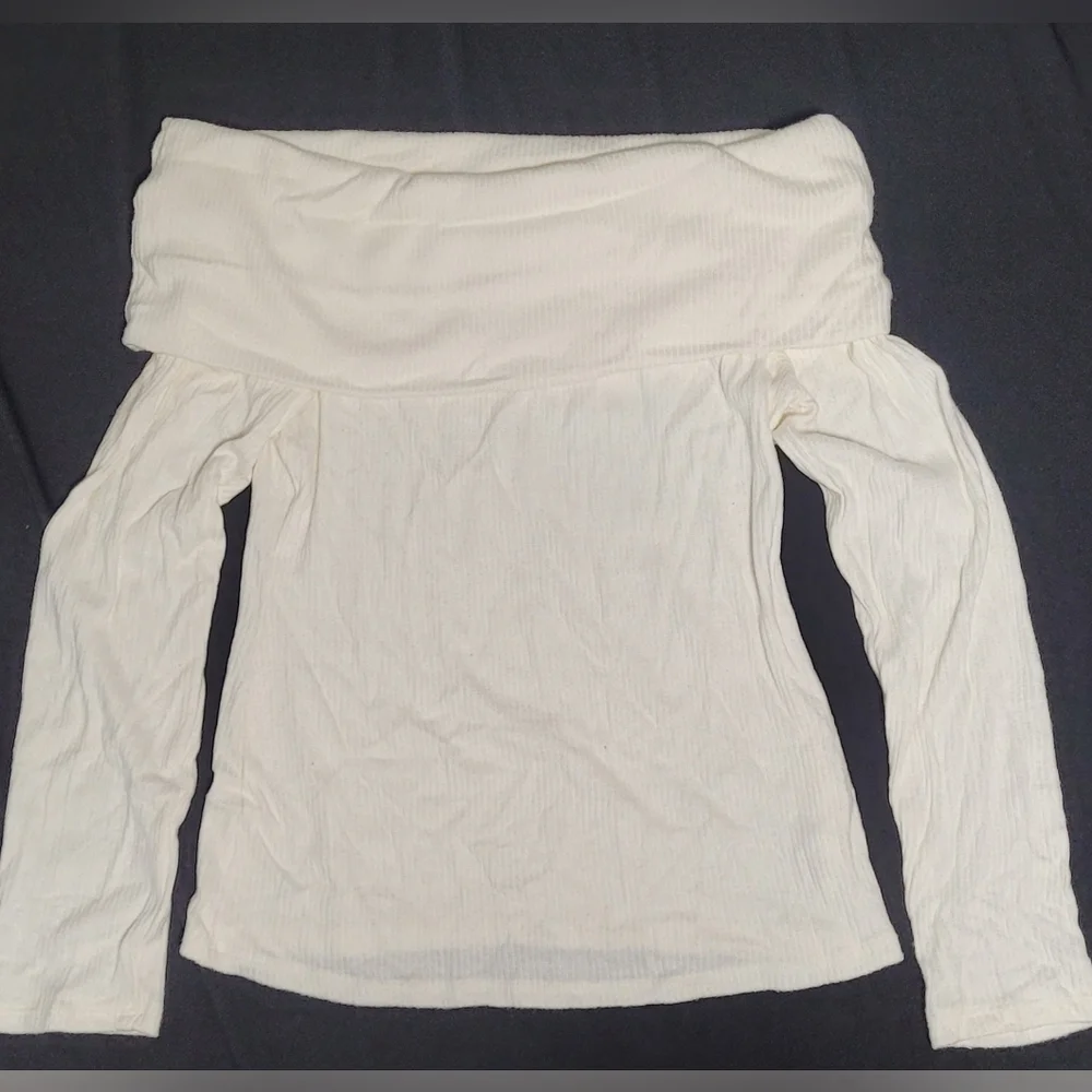 Off-Shoulder Cream Top - Picture 1 of 3